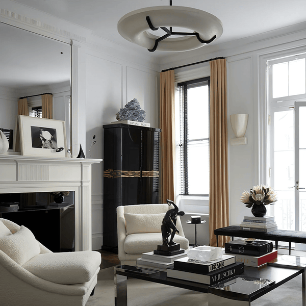 Carve Alabaster Pendant Light – Hand‑Carved Stone Shade with Black Frame