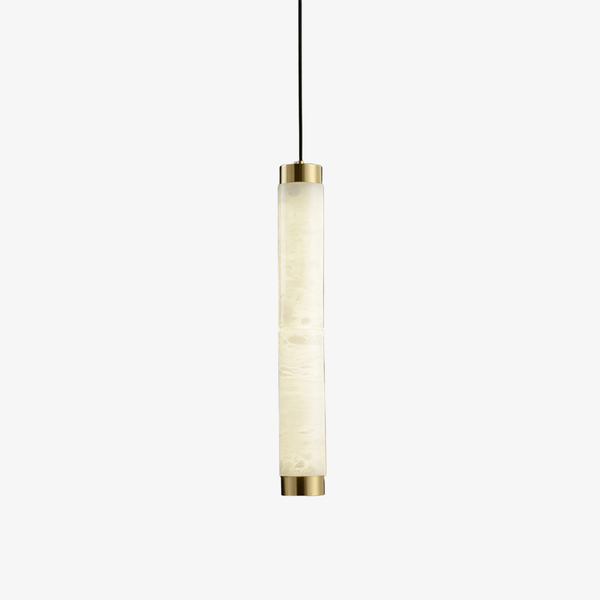 Aria Brushed Brass Alabaster Pendant Lamp – Elegant Ceiling Light