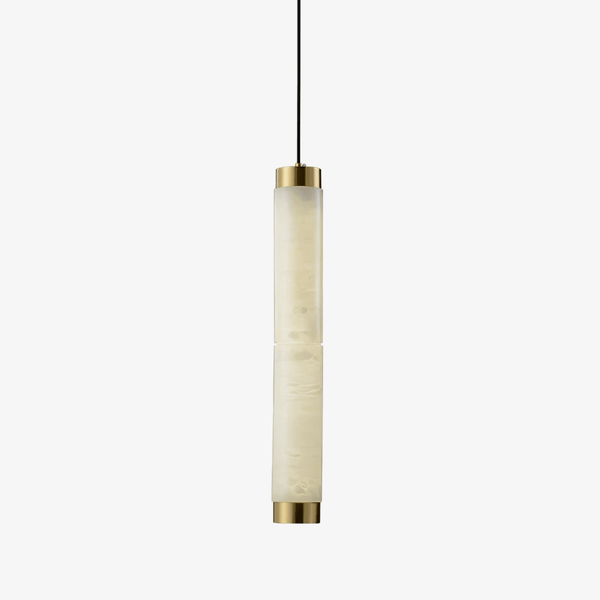 Aria Brushed Brass Alabaster Pendant Lamp – Elegant Ceiling Light