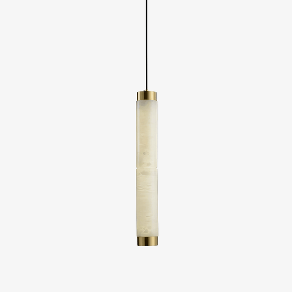 Aria Brushed Brass Alabaster Pendant Lamp – Elegant Ceiling Light