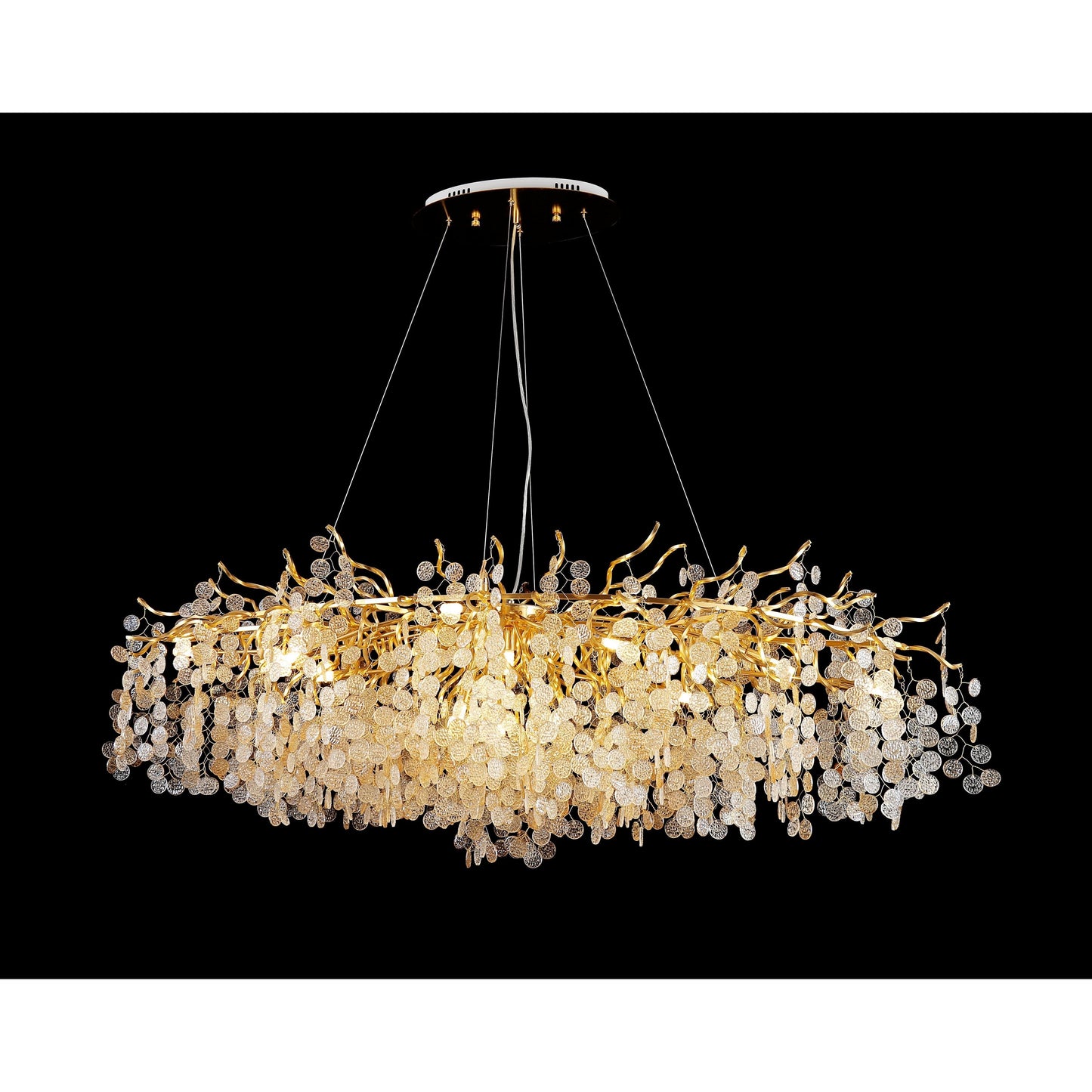 Quatre Organic Branching Oval Penny Chandelier - Kavker -