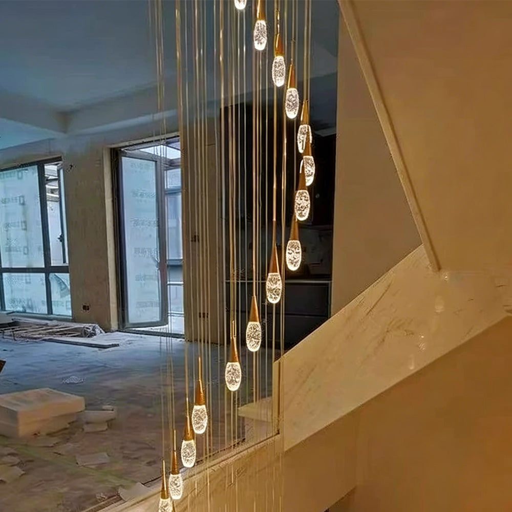 Teardrop LED Stair Pendant Light