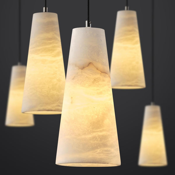 Modern Spanish Alabaster Mini Pendant Light – Round Design
