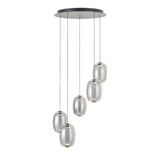 Modern Elliptical Glass Chandelier