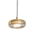 Modern Radial Glass Disc LED Pendant – Black/Gold, Artistic Design