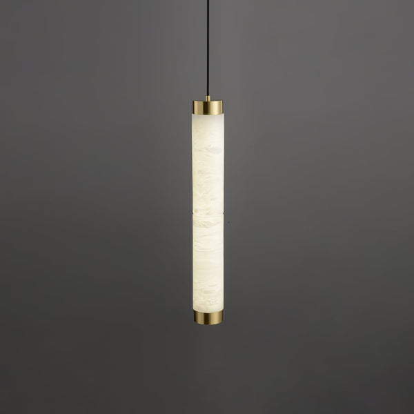 Aria Brushed Brass Alabaster Pendant Lamp – Elegant Ceiling Light