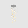 Celeste Flora Ceramic Flower Pendant Light with Brass & White Finish