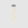 Celeste Flora Ceramic Flower Pendant Light with Brass & White Finish