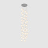 Celeste Flora Ceramic Flower Pendant Light with Brass & White Finish