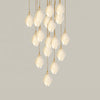 Celeste Flora Ceramic Flower Pendant Light with Brass & White Finish
