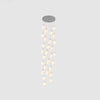 Celeste Flora Ceramic Flower Pendant Light with Brass & White Finish