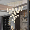 Celeste Flora Ceramic Flower Pendant Light with Brass & White Finish