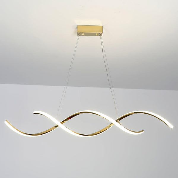 Gentle Waves Modern Pendant Light with Adjustable Finish