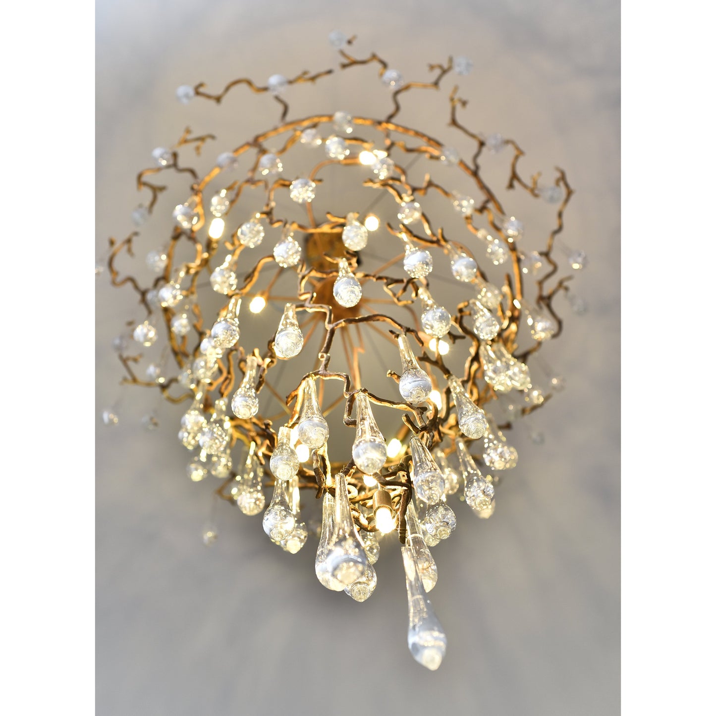 Livio Round Foyer Branching Teardrop Chandelier - Kavker -
