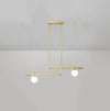 Satellite Geometric Modern Ceiling Pendant Light – Gold/Black/Brass 2 heads B: L 34.6″ x H 27.6″ / L 88cm x H 70cm