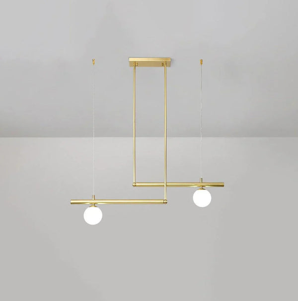 Satellite Geometric Modern Ceiling Pendant Light – Gold/Black/Brass 2 heads B: L 34.6″ x H 27.6″ / L 88cm x H 70cm