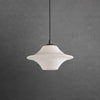 Celestial Saucer Alabaster Pendant Light Black & White