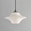 Celestial Saucer Alabaster Pendant Light Black & White