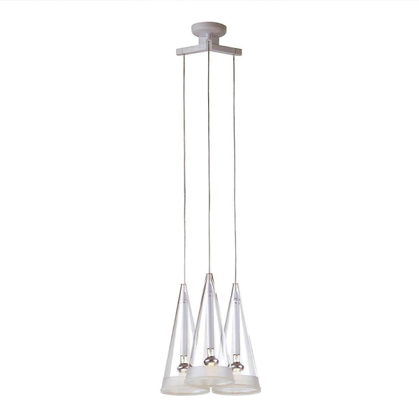 Elegant Tuileries Glass Pendant Light with Chrome Iron Frame