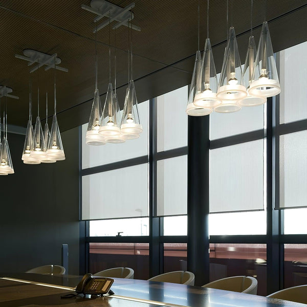 Elegant Tuileries Glass Pendant Light with Chrome Iron Frame