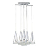 Elegant Tuileries Glass Pendant Light with Chrome Iron Frame