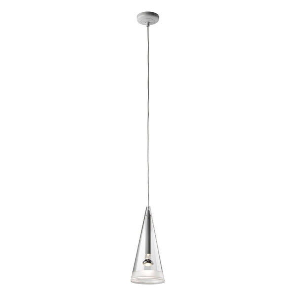 Elegant Tuileries Glass Pendant Light with Chrome Iron Frame