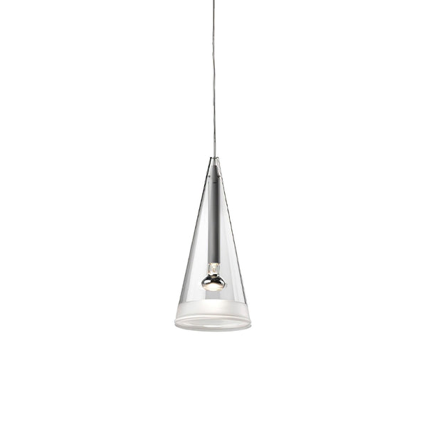 Elegant Tuileries Glass Pendant Light with Chrome Iron Frame