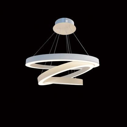 Liana Matte White Round LED Ring Chandelier - Kavker - 