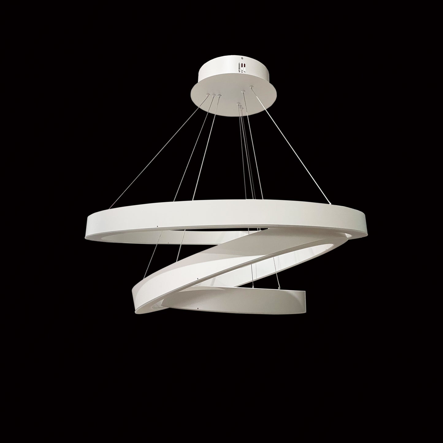 Liana Matte White Round LED Ring Chandelier - Kavker - 