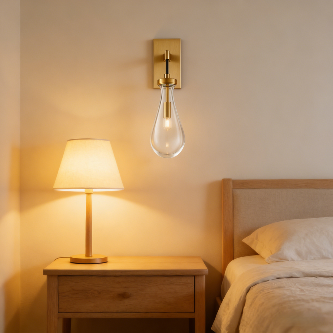 Glass Raindrop Wall Sconce