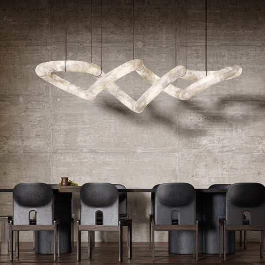 Scarlett Designer Alabaster Pendant Light, Modern Luxury Inspired Chandelier