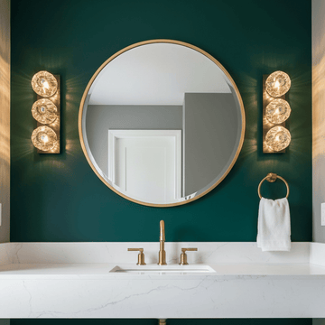 16.5" Matte Black - Emerald Powder Room