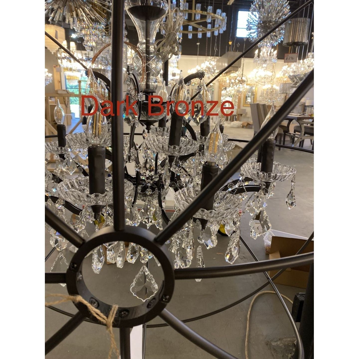 50 Light 80" MN Iron Orb Crystal Chandelier - Kavker - 