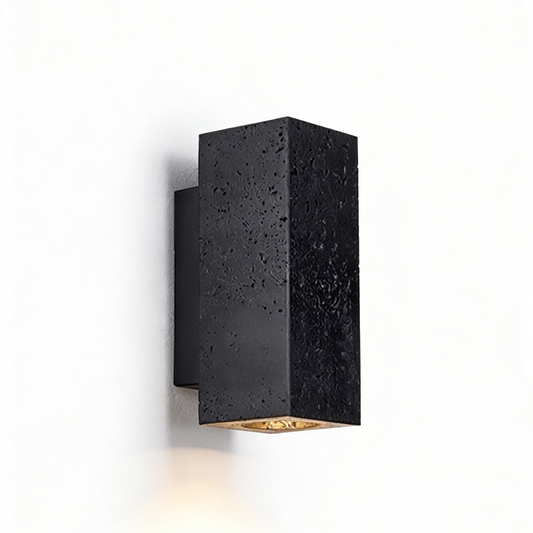 Black Travertine Wall Lamp