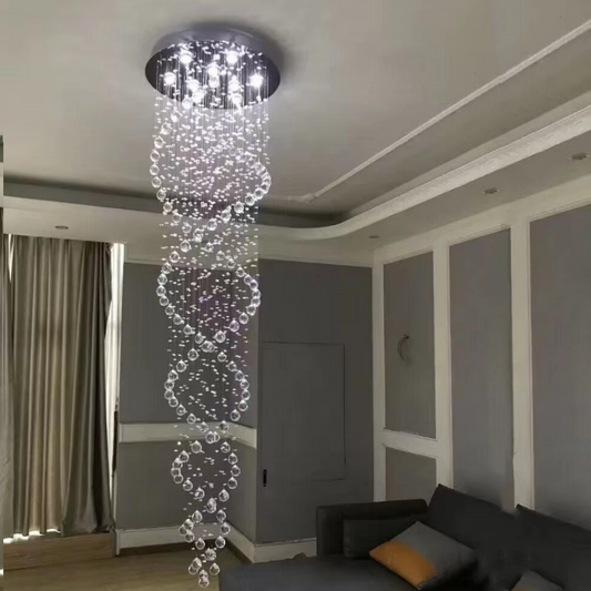 New Trend Spiral Crystal Chandelier For Staircase-Kavker
