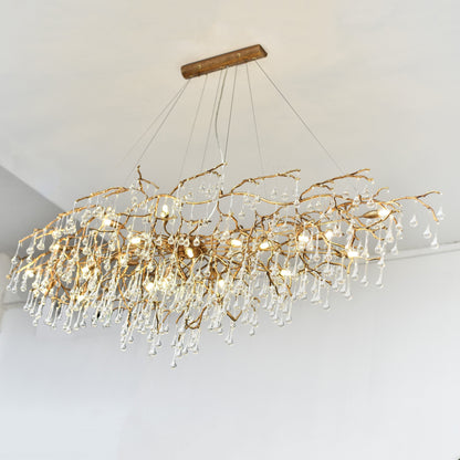 Livio Oval Branching Teardrop Chandelier - Kavker