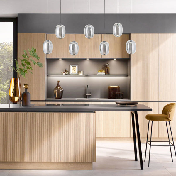 Modern Elliptical Glass Chandelier