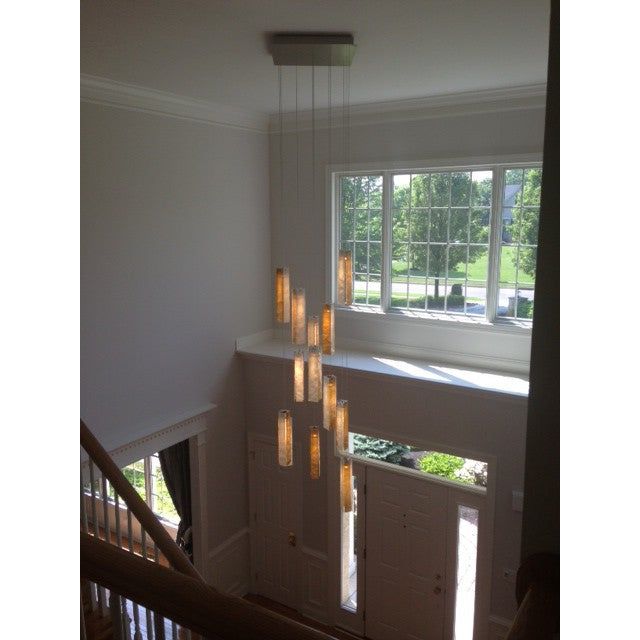 Rain Square Cluster Glass tile Pendant Chandelier - Kavker - 