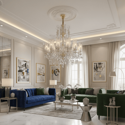 24 Light Marbella Garnier Crystal Chandelier - Chandelier