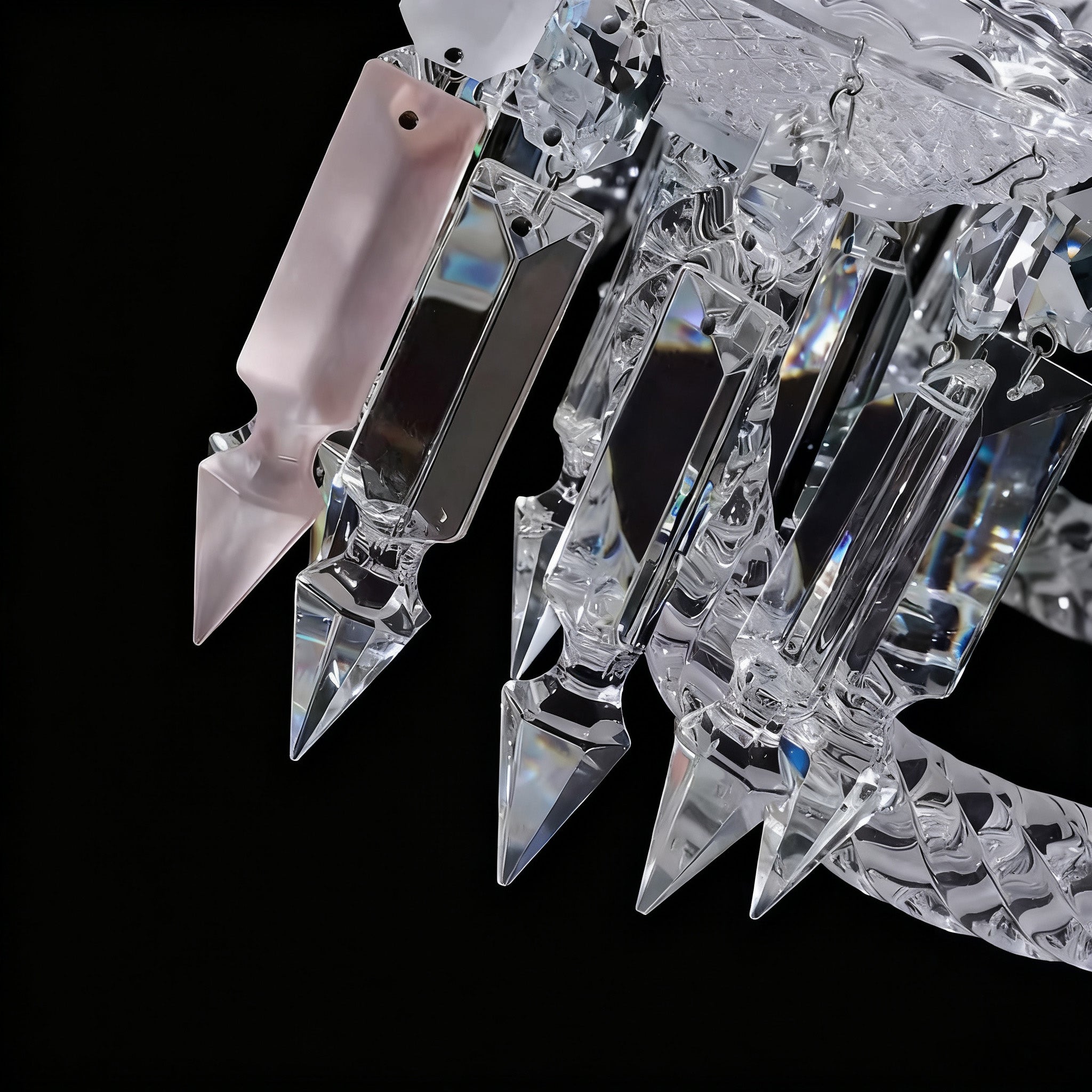 48 Lights Baccarat Inspired Crystal Chandelier 60X72 Inch Big Chandelier for Living Room