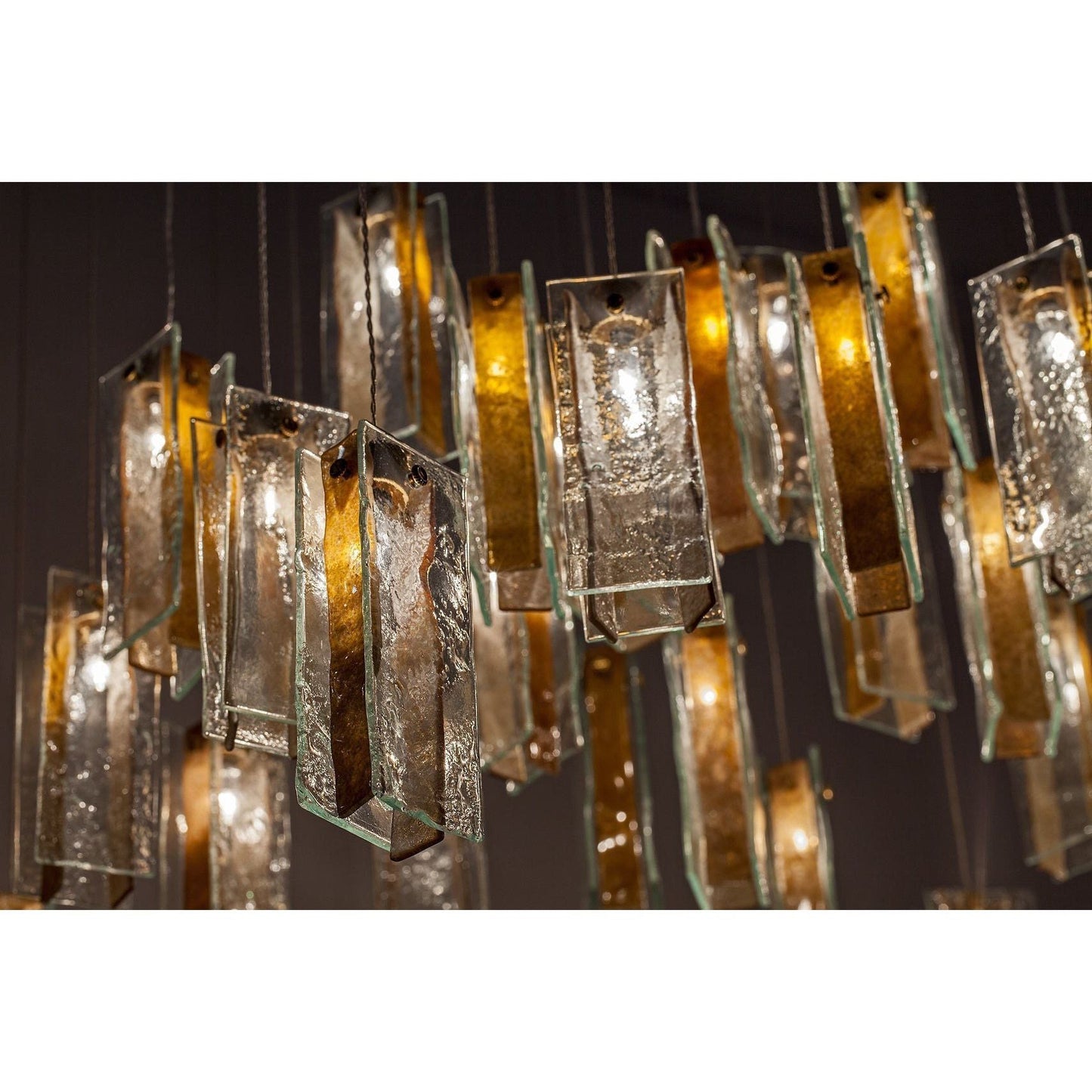 Rain Glass Tile Single Pendant Light - Kavker