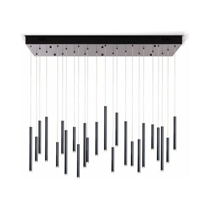 Bellini Rectangular Tri-Tone Tubular Pendant Light Chandelier - Kavker - 