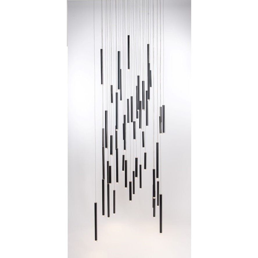 Bellini Round Tri-Tone Tubular Pendant Light Chandelier - Kavker - 