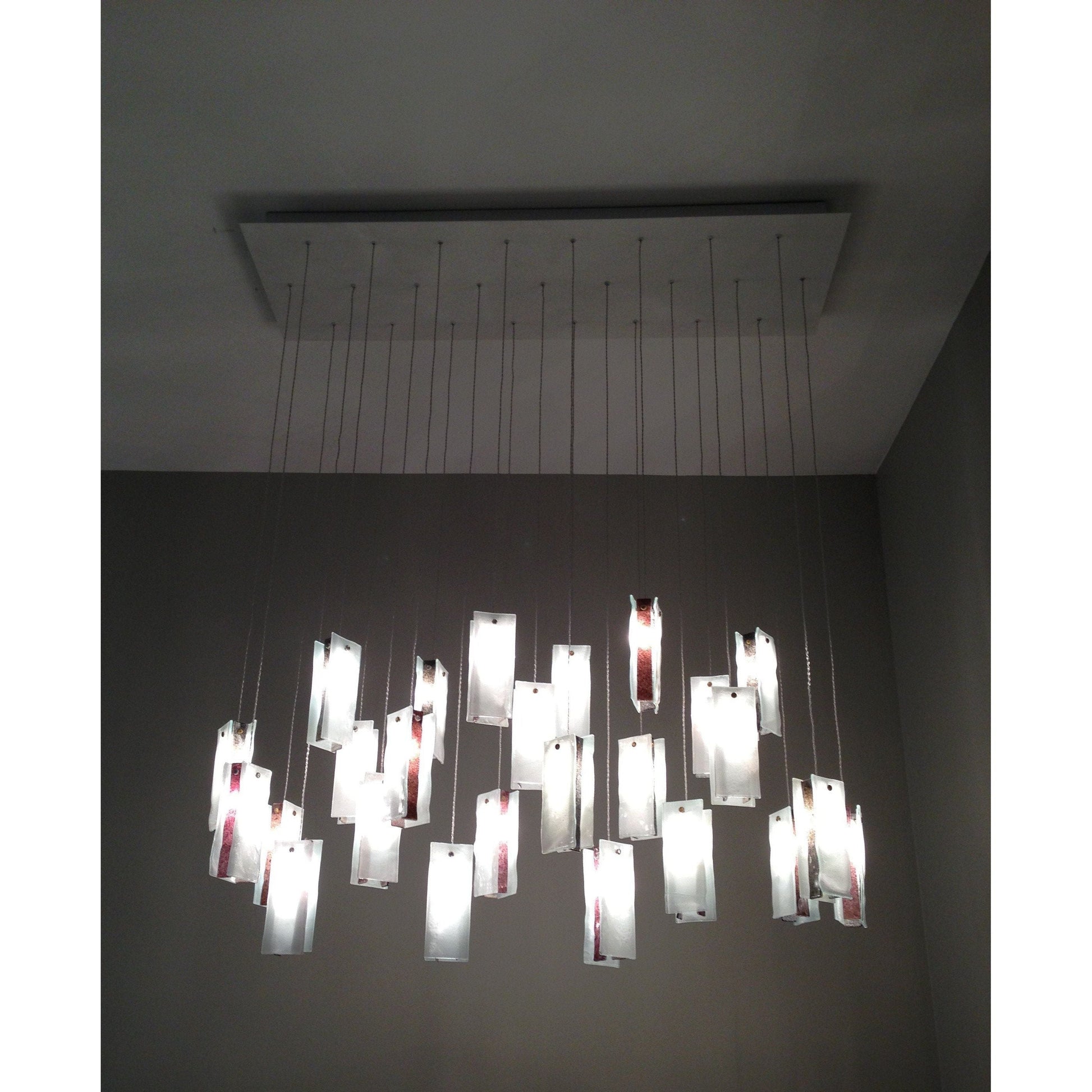 Rain Glass Tile Single Pendant Light - Kavker