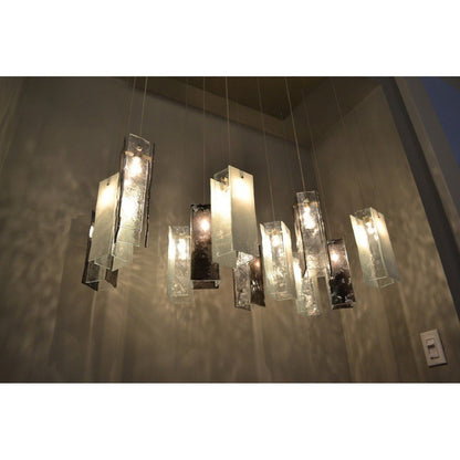 Rain Glass Tile Single Pendant Light - Kavker