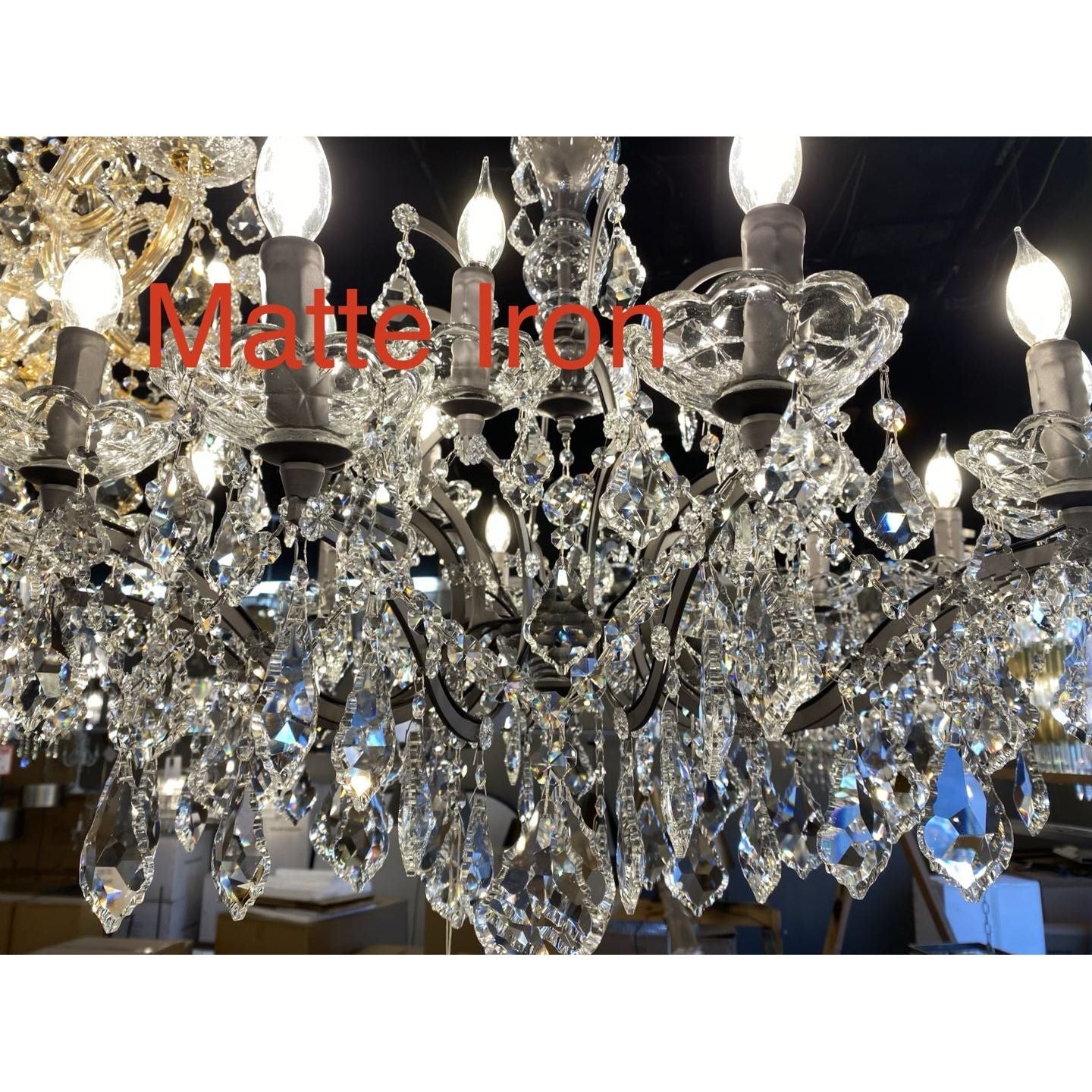 50 Light 80" MN Iron Orb Crystal Chandelier - Kavker - 