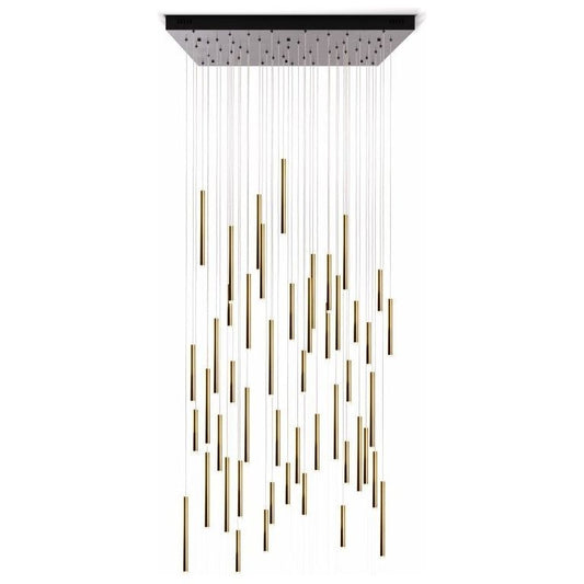 Bellini Square Two-Tone Tubular Pendant Light Chandelier - Kavker - 