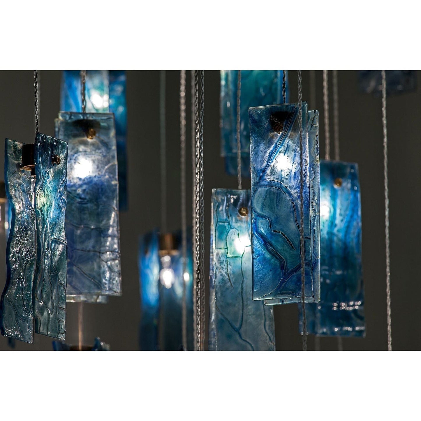 Rain Glass Tile Single Pendant Light - Kavker