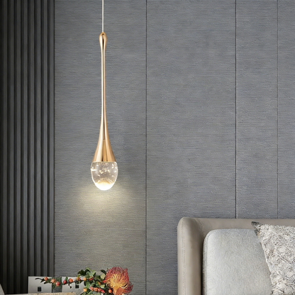 Crystal Ball Teardrop LED Single-Head Pendant Light