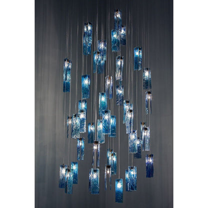 Rain Glass Tile Single Pendant Light - Kavker